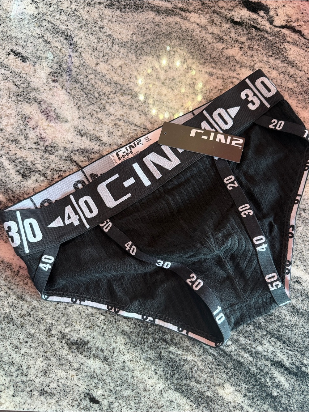 C-IN2 Men’s HARD Collection Black Athletic Sport Brief NWT!